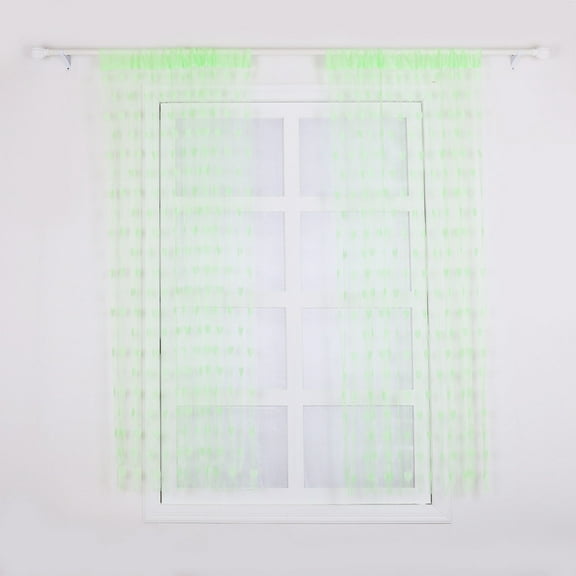 Decorative Door String Curtain Wall Panel Fringe Window Room Divider Blind Divider Tassel Screen Home 100x200centimeter (Green)