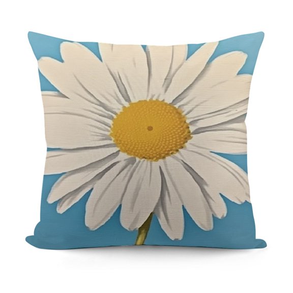 Decorative Double Sided Blue Daisy Throw Pillow Cover Square Floral You are My Sunshine Quotes Farmhouse Pillowcase Zipper for Outdoor Indoor Home Couch Sofa Wedding Decor