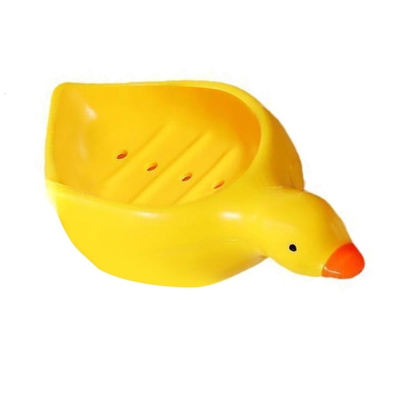 SDFGTstore Decorative Duck Soap Dish with Sloped Designs Duck Bathroom Soap Tray Soap Rack for Quick Drying in Shower Sink Areas
