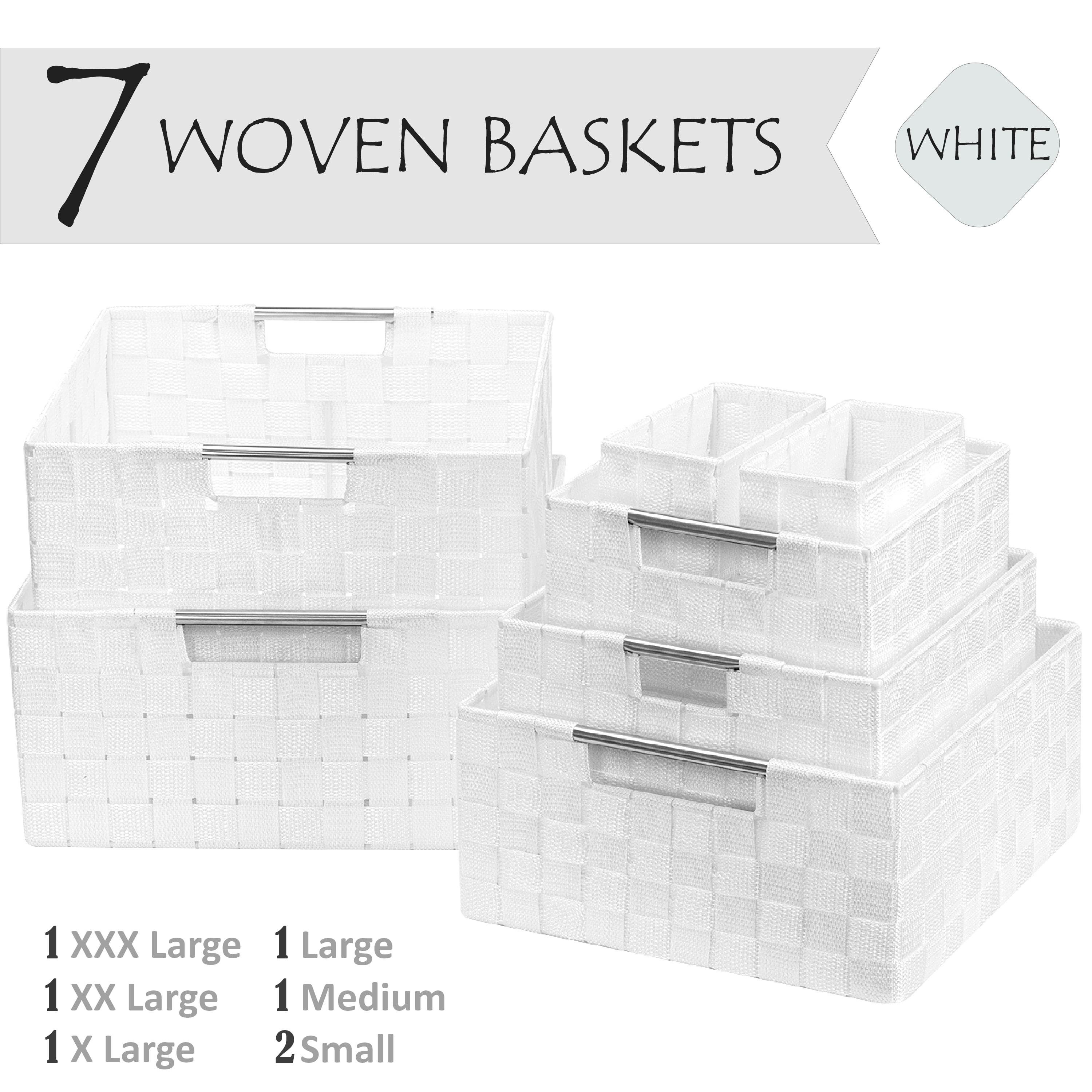 Decorative & Durable Fabric Storage Baskets, Shelf & Closet