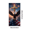 thumbnail image 1 of Decorative Eagle Banner American Flag Cross Fireworks Design for Independence Day Celebration Church Decor, 1 of 7