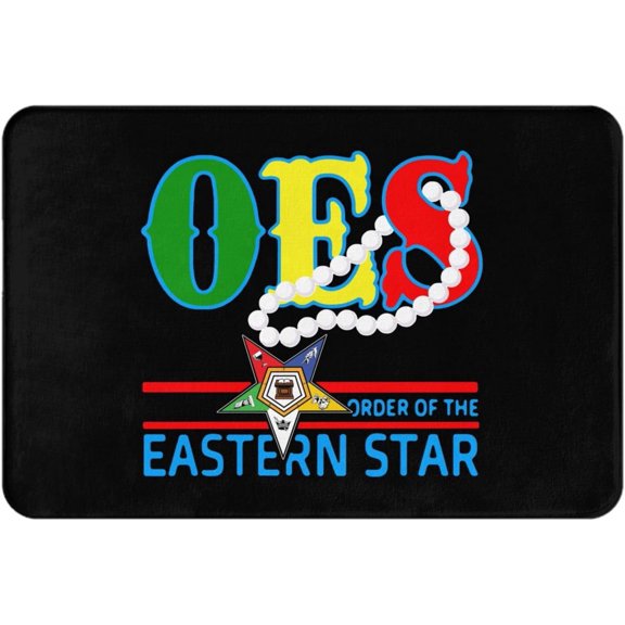 Decorative Eastern Star Welcome Doormat 24x16 Inch Flannel Anti-Slip Door Mat for Home Office Kitchen Bathroom