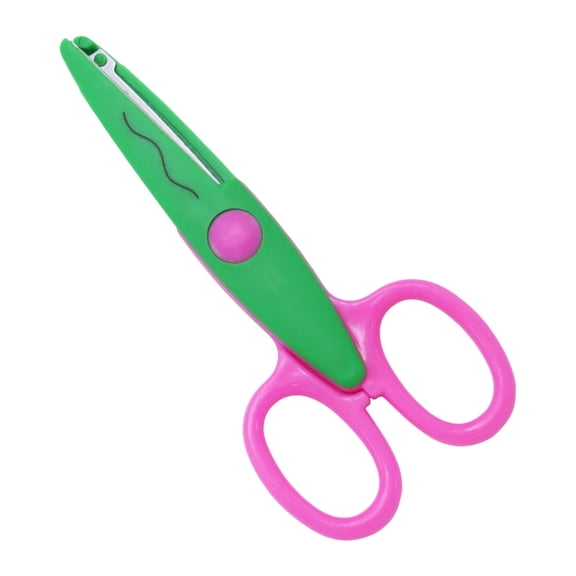 Decorative Edge Scissors for Paper Crafts, 1PC Scalloped Pattern Edging Scissors, Stainless Steel Safety Craft Cutter with Cover