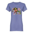 thumbnail image 1 of Decorative Elephant Design Shaped T-Shirt Women -Image by Shutterstock, Female x-Large, 1 of 2