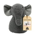 thumbnail image 1 of Decorative Elephant Door Stopper - Heavyweight 2.3 lb. Fabric Holder for Home and Office - Cute Animal Design to Keep Interior Doors Open, Prevent Damage, Protect Children & Pets - Gray, 1 of 5