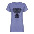 thumbnail image 1 of Decorative Elephant Front View Shaped T-Shirt Women -Image by Shutterstock, Female Small, 1 of 2