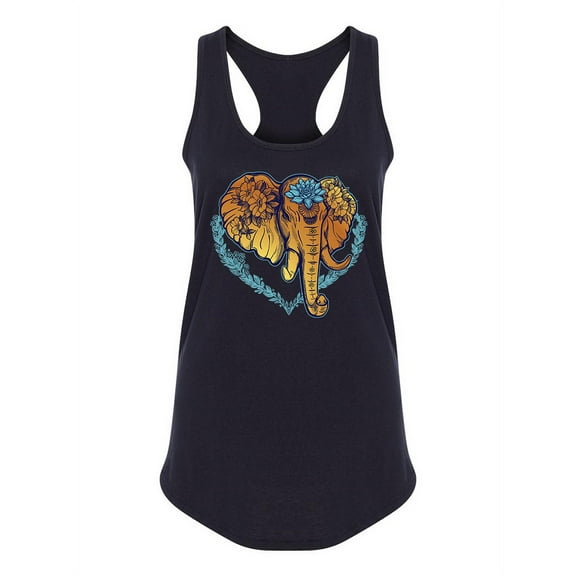 Decorative Elephant With Flowers Tank Women -Image by Shutterstock, Female Large