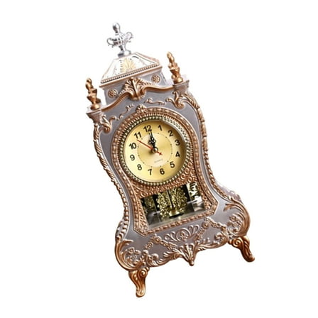Decorative European Vintage Mantels Clock Automatically Plays Unique Music Chimes On The Hour with Pendulums Decoration