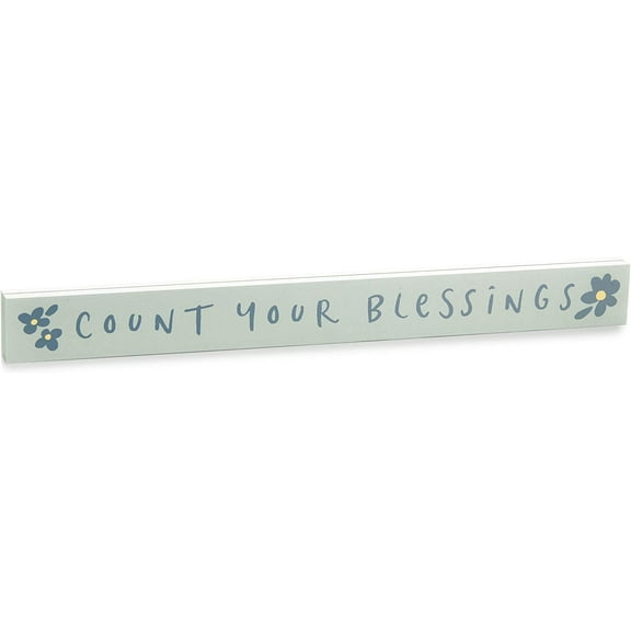 Decorative Expressions 2 x 20 Inch Wooden Sign Card Holder - Count Your Blessings