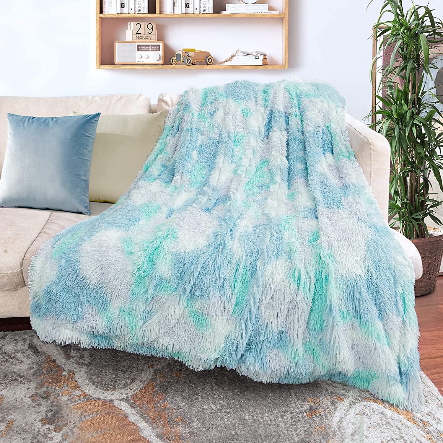 Amazon Teal Faux Fur Blanket Buy Useful Throw Blankets Fuzzy Chic