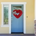 Decorative Fabric In Front Of The Door Valentine's Day Wreath Heart