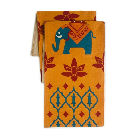 Decorative Fabric Table Runner for Preschool, Daycare and Elementary Classrooms - 64'' x 13'' Colorful Indian Themed Table Runner