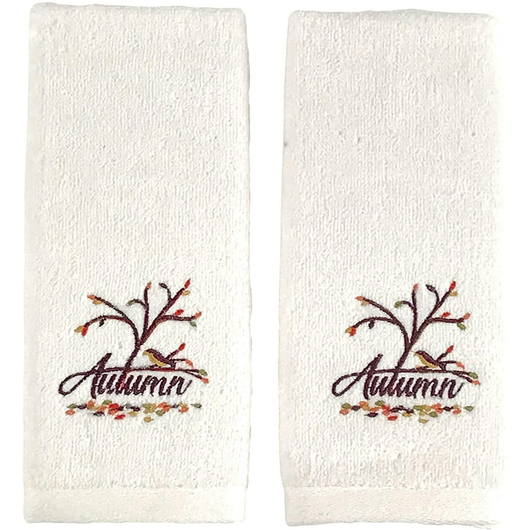 Embroidered fingertip towels sales