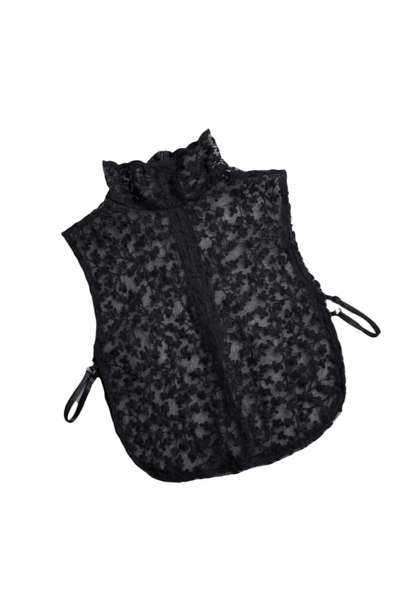 Decorative False Collar Seethrough Flower Pattern Detachable Collar Neckwear