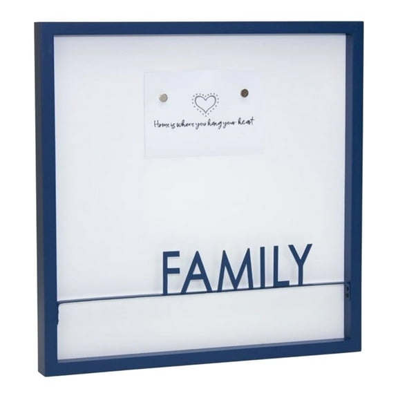 Decorative Family Memo Board 15.75"Sq Mdf, Iron