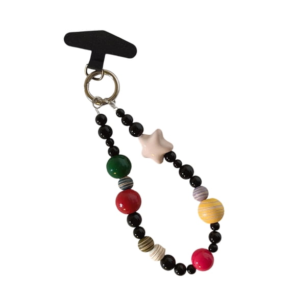 Decorative Fashion Cellphone Lanyard Bracelets Phone Strap Elegant Colorful Beaded Pendant Antilost Wrist Chain Jewelry