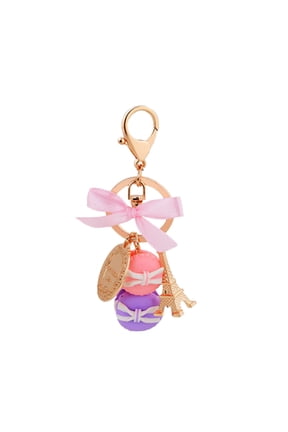 Decorative Fashionable Stylish Macaron Pendant Key Chains Cute Gift Accessory (Purple)