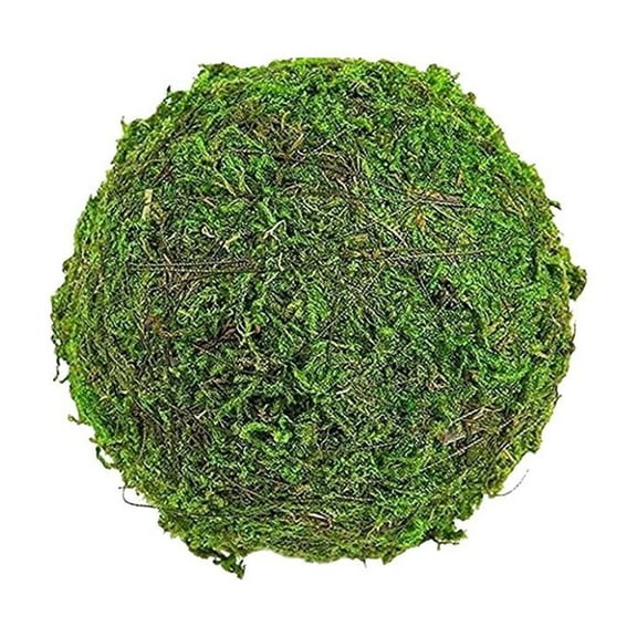 Decorative Faux Dried Moss Balls, Artificial Green Plant Mossy Balls, Fake Moss Balls, Handmade Sphere Moss Gift for Home Dough Bowl Vase Chinoiserie Decors Party Wedding Display