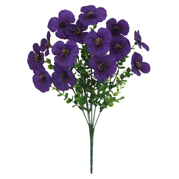 Decorative Faux Pansy,Table Centerpiece Pansy,Fake Flowers For Home,Pansy Floral Sprays,Office Decor Flowers,Artificial Floral Decor,Uv Protected Fake Flowers,Party Centerpiece Flowers