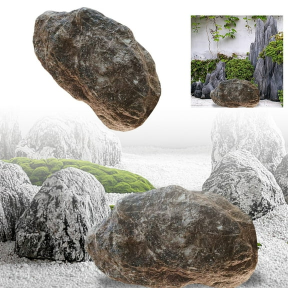 Decorative Rocks for Landscaping - Realistic Stone Covers for Garden, Yard, Well & Courtyard - Lightweight Rocks for Outdoor Decor, Backyard Design & Modern Home Improvement