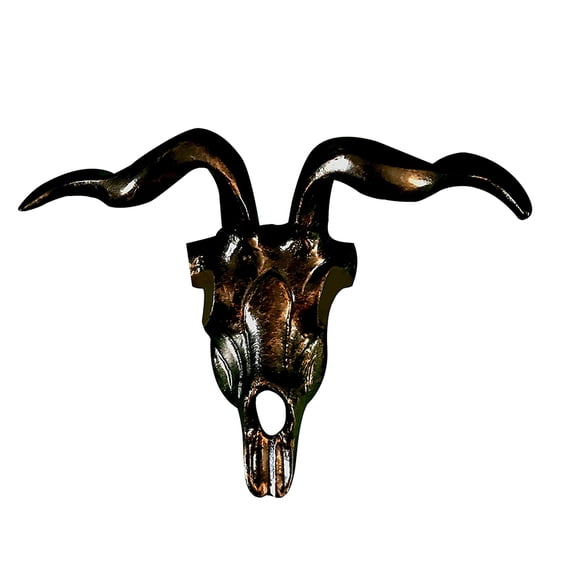 Decorative Faux Skull Metal Statuette, Handcrafted Decorative Animal Sculpture, Aluminium Decorative Statue, Tabletop Decor - Study Room, Decorating Figurine, House Warming Gift (Antique Copper)