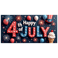 thumbnail image 1 of Decorative Festive Happy 4th of July Event Banner for Patriotic Celebration Indoor Party Decoration Holiday Event, 1 of 7
