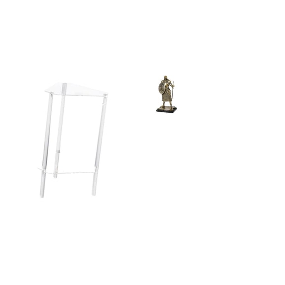 Decorative Figurine Clear End Table Knight Statue Multifunctional Acrylic Resin for Home Office Bedroom Living Room