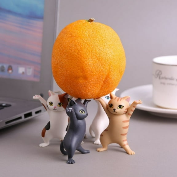 Decorative Figurine, Dancing Cat, Set of 1 (Black)