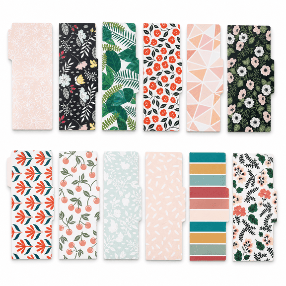 Decorative File Folders Enchantment 24 Pack Letter Size 3-Tab Home Office School Organizing