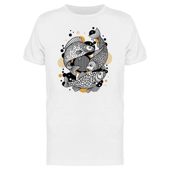 Decorative Fish Paint Splashes Tee Men's -Image by Shutterstock