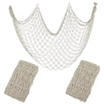 thumbnail image 1 of Decorative Fishing Net Beige 80x40 Inch, 2 Pack Large Picture Fish Net, Wall Photo Hanging Fishnet for Nautical Mermaid Pirate Ocean Themed Hawaii Beach Under The Sea Party Decorations, 1 of 12