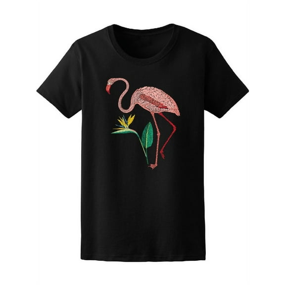 Decorative Flamingo T-Shirt Women -Image by Shutterstock, Female Large