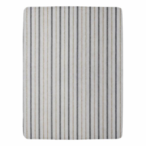 Decorative Flannel Throw Blanket 50"x60" - Neutral Pinstripe Seamless Pattern Gray Beige Classic Tailored Stripe Print Soft Lightweight Throw - Home Decor for Living Room Sofa Lounging