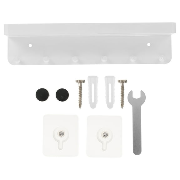 Decorative Floating Wall Shelf with Hooks for Entryway Storage