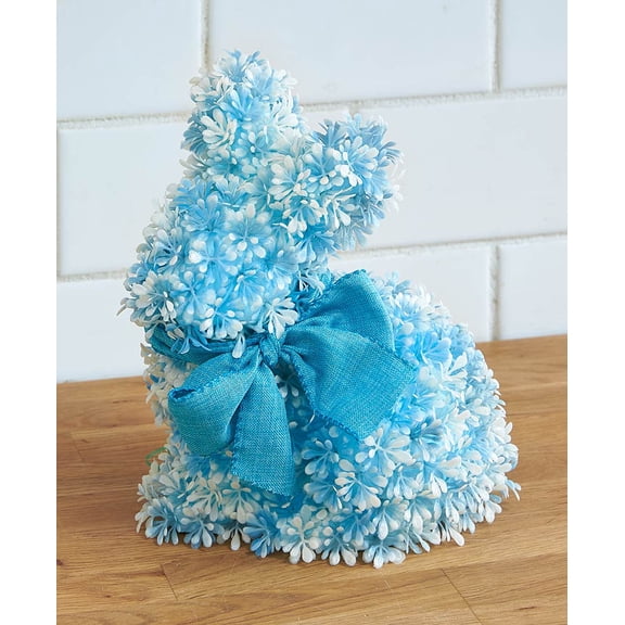 Easter Bunny Flower Figure - Blue, Pink, Or Purple