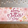 thumbnail image 1 of Decorative Floral Mother's Day Banner with Pink White Flowers for Spring Celebration Family Gathering Home Decoration, 1 of 9