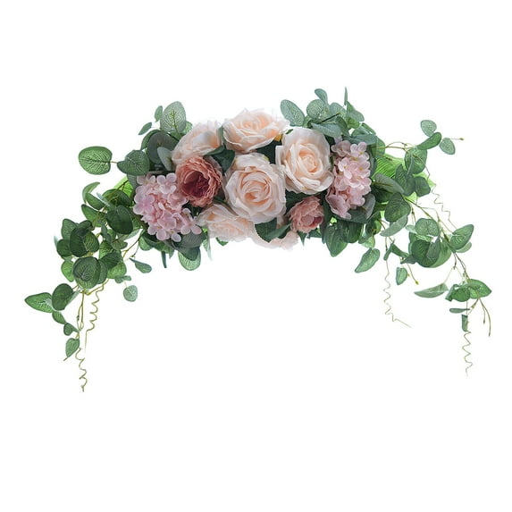 Decorative Floral Swags, Rose Hydrangea Flowers for Lintel Ceremony Home Decoration , Pink