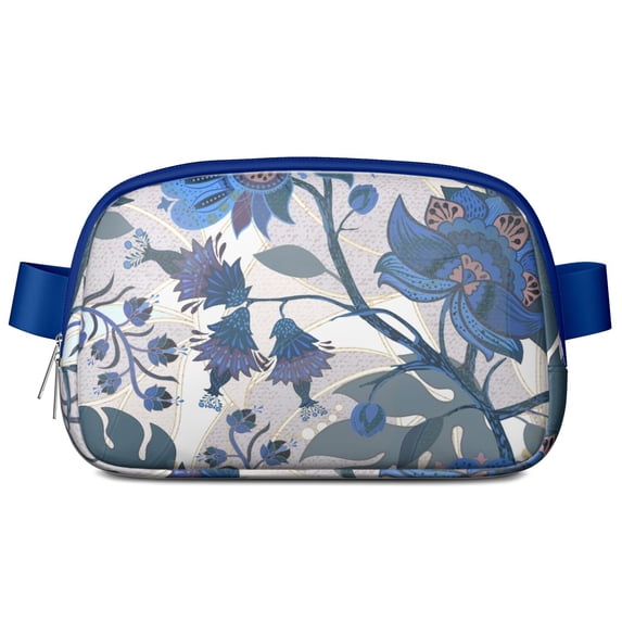 Decorative Floral Waist Pack – Fashionable Waterproof Fanny Pack with Intricate Paisley Patterns, Artistic & Detailed