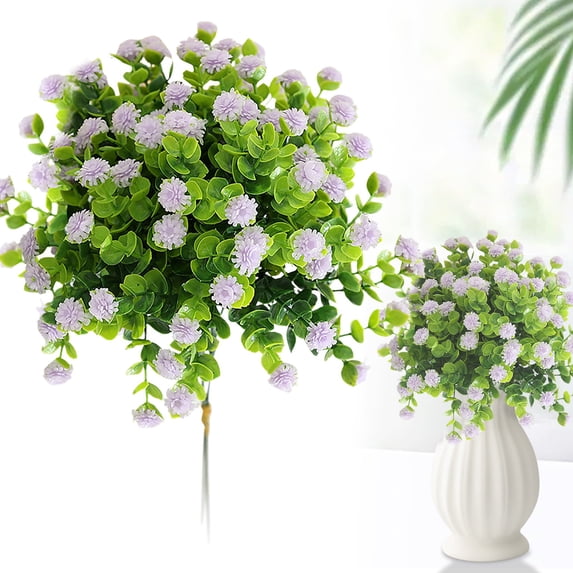 Decorative Flower Bundles Verdsylv Decorative Artificial Cemetery Flower Bouquet - Plastic Silk Bloom for Hanging Window Box - Home Table Centerpiece Decor - Outdoor Memorial Arrangement