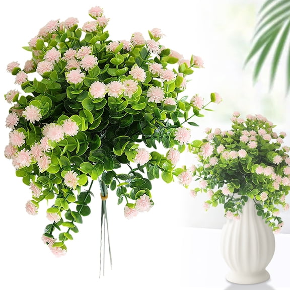 Decorative Flower Bundles Verdsylv Decorative Artificial Cemetery Flower Bouquet - Plastic Silk Bloom for Hanging Window Box - Home Table Centerpiece Decor - Outdoor Memorial Arrangement