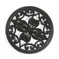 thumbnail image 1 of Decorative Flower Cast Iron Trivet for Dining Table Or Kitchen Use Hot Dishes and Pots Holder Heat Resistant Coasters, 1 of 8