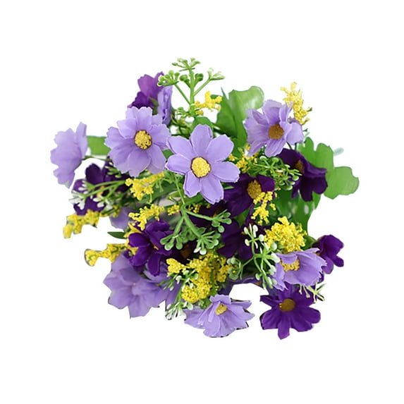 Decorative Flower Daisy Home Decoration Purple Fake Flowers, 1X Artificial Flower Fake Flowers Small(Plastic, One Size)