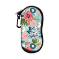 thumbnail image 1 of Decorative Flower Pattern Glasses Storage Bag Secure Zippers Closures Travel Eyeglass Protectors For Daily Essential, 1 of 3