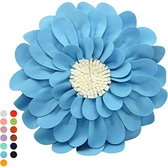 Decorative Flower Pillows – 3D Happy Daisy Flower Throw Pillow - Design Patented – Couch & Bed Flower-Shaped Pillow – Soft & Cozy