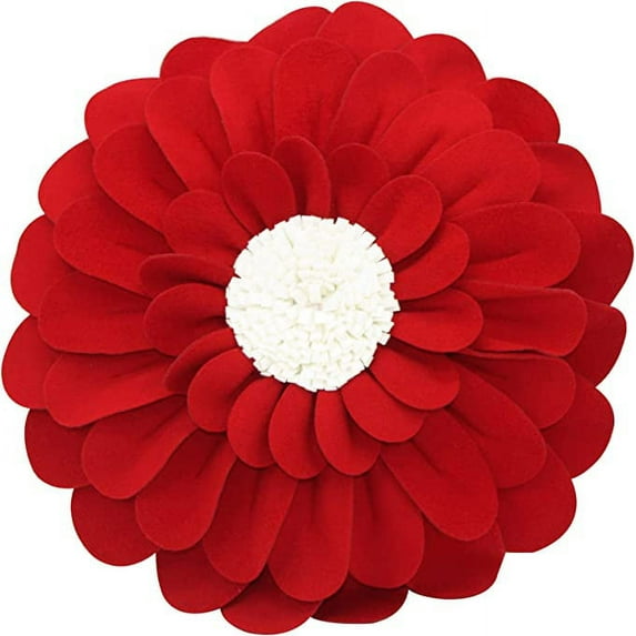 Decorative Flower Pillows – 3D Happy Daisy Flower Throw Pillow - Design Patented – Couch & Bed Flower-Shaped Pillow – Soft & Cozy