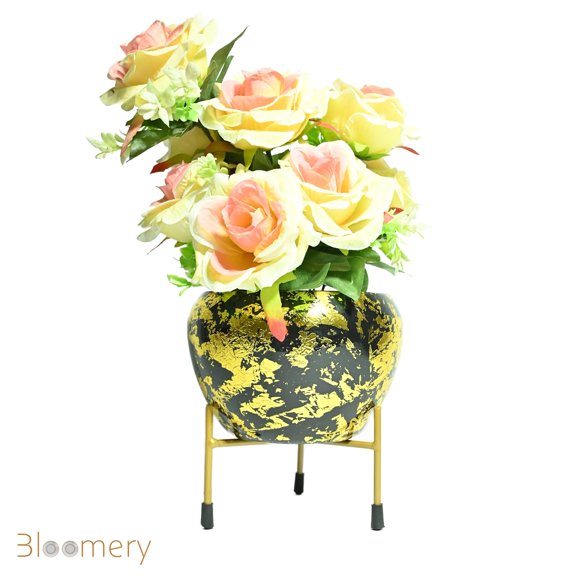 Decorative Flower Pot, Modern Geometric Design, Eco-Friendly, Durable, Multicolor | Easy To Clean - Perfect For Home & Office Dcor | Decorative, Easy To Maintain, Artificial Flowers