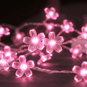 Decorative Flower String Lights Plug in for Bedroom, Connectable 33ft 100 LED Soft Cherry Blossom Fairy Light for Patio 