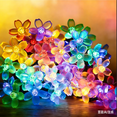 thumbnail image 1 of Decorative Flower String Lights Plug in for Bedroom, Connectable 33ft 100 LED Soft Cherry Blossom Fairy Light for Patio Room Dorm Wedding Party Christmas Tree Hanging Decorations, Warm White, 1 of 11