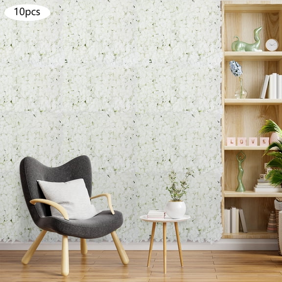 Decorative Flower Wall, Silk Material with Durable Plastic Backing, 40x60cm Panels for Wedding Arches and Live Streaming Background