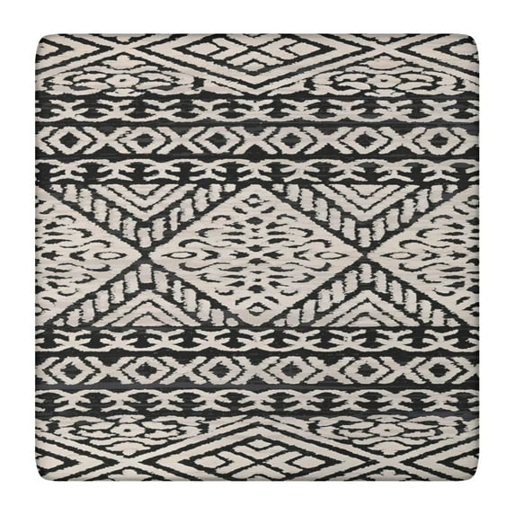 Decorative Flowers Pattern Elastic Table Cover with Bohemian Style for Indoor Outdoor Table Use